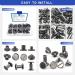 90 Set Chicago Screws Kit - 6 Sizes Round Flat Head Leather Rivets for DIY Leather Craft - Black Metal Screw Studs Assorted for Bookbinding - Buy Online on GoSupps.com