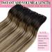 Youngsee Clip-in Extensions - 40cm Black Balayage Real Hair 120g 7PCs - Premium Quality Hair Extensions - Buy Online on GoSupps.com