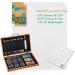 MAHITOI 82-Piece Deluxe Artist Studio Creativity Set - Painting Sketching Drawing Kit with 24 Watercolor Paints, 24 Oil Pastels, 24 Colored Pencils, 2 Brushes - Wood Box Case, Starter Kit - Buy Online on GoSupps.com
