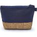 Shop Leon by Bers Cotton Makeup Bag | Stylish Cork & Navy Blue Toiletry Bag | Perfect Cosmetic Organizer for Travel - Buy Online on GoSupps.com