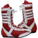 Professional Boxing & Wrestling Shoes for Adults & Youth - White/Red, Size 10 | Non-Slip, Lightweight, Breathable Training Boots - Buy Online on GoSupps.com