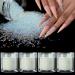 4 Bottles Micro Pixie Beads Nail Crystals Caviar Beads Multicolor Glass Pixie Crystals for Nail Art DIY Resin Decorations (Crystal AB)