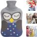 2-Piece 1L Heat Bottle Set with Removable Knitted Covers - Washable Hot Water Bottles for Adults & Children (Pink & Blue) - International Shipping - Buy Online on GoSupps.com