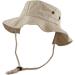 Stone-Washed Cotton Safari Wide Brim Bucket Hat in Khaki | Large-X-Large - Buy Online on GoSupps.com