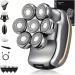 Men's Electric Head Shaver Razor - Rechargeable Cordless 6 in 1 Waterproof Wet/Dry Shaving & Beard Trimmer for Bald Men - Buy Online on GoSupps.com
