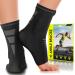 LANGOV Ankle Brace Support for Men & Women (Pair)  Best Compression Sleeve Socks for Your Foot or Sprained Ankle  Helps With Achilles Tendonitis and Injury Recovery  Swelling or Heel pain  Nano socks Gray Large