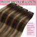 Youngsee 40cm Clip-in Extensions | Real Hair Ombre Dark Brown Balayage Caramel Blonde | 120g Remy Hair - Short Clip-in Extensions (7PCs) - Buy Online on GoSupps.com