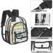 Small Clear Backpack Stadium Approved Heavy Duty Clear Mini Backpack Transparent Book bag for Concert Work Sport Games Festival - Buy Online on GoSupps.com