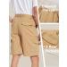 TACVASEN Men's Cotton Cargo Golf Shorts - Classic-Fit Casual Shorts with 7 Pockets, Khaki 34 - Buy Online on GoSupps.com