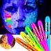  Fangfhai Neon Face Paint - Bright Colors - Safe Washable Pencil Sticks for Outdoor Parties Adults Birthday Makeup Club Halloween Masquerade Ball - Buy Online on GoSupps.com