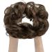 Dark Ash Brown Messy Bun Hair Piece for Women - 55g Fake Hair Scrunchies - Buy Online on GoSupps.com