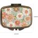 Dynippy Pill Case with Mirror and 2 Compartments - Retro Flower Design | Medicine Organizer for Pocket, Purse, Travel - Ideal Gift - Buy Online on GoSupps.com