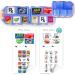 V1 Portable Travel Pill Organizer Holder with Stickers - 10 Slot Durable Compact Case to Organize Meds Pills Medicine Prescriptions Health Vitamins Jewelry Travel Essentials - Blue