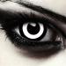 Design lens black white large colored contact lenses mini sclera 17mm diameter 1 pair (2 pieces) + storage container (zombie doom)