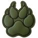 Olive Drab OD K-9 Paw K9 Handler Dogs of War Morale Army Gear PVC Touch Fastener Patch