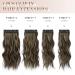 Feshfen Clip In Extensions - 4pcs 50cm Chocolate Brown & Blonde Wavy Synthetic Hair - 180g Hair Extensions for Women - Buy Online on GoSupps.com