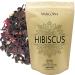 Organic Hibiscus Flowers Herbal Loose Tea by Marcoina - Cut Petals 227g in Resealable Bag Caffeine-Free from Egypt - Perfect for Hot or Cold Brew Tea - Known as Hibiscus sabdariffa. - 8oz. Hibiscus Organic Cut Flower 227g(8oz)