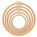 Beech Wood Embroidery Hoop Sets  5Inch to 9Inch Round Cross Stitch Hoops for Art Craft Sewing and Hanging 5inch-9inch wooden embroidery hoops (5pcs)