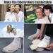 Men's Edema Shoes for Swollen Feet - Wide Width Diabetic Shoes with Velcro Closure | Lightweight Non-Slip Walking Shoe for Elderly - Beige Si W10/M9 - Buy Online on GoSupps.com