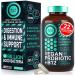 Vegan Probiotic Plus B12 & FOS - 22 Billion CFU Synbiotics Prebiotics and Probiotics for Digestive Health IBS Mood Support - B12 Pre Pro Post Biotics for Women & Men - 60 Gluten-Free Capsules Probiotic Unflavored