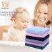 24 Pack Ultra Soft Baby Washcloths for Sensitive Skin - Multicolor 8x8 Inch (Pack of 24) - Buy Online on GoSupps.com