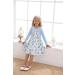 Puseky Toddler Girl Floral Print Dress and Ribbed Cardigan Set - Blue (2-3 Years) - Buy Online on GoSupps.com