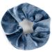 styleBREAKER ladies velvet hair tie plain shiny elastic scrunchie ponytail holder hairband 04027030 colour: dove blue