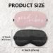 Pink Silk Eye Mask for Sleep | Adjustable Inspirational Blindfold for Women & Girls | Perfect for Travel & Relaxation - Buy Online on GoSupps.com