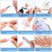 120-Piece Nail Shapes Set for Polygel Nails - Dual-Ended Brush Nail Tips & Files - International Shipping Available - Buy Online on GoSupps.com