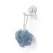 Umbra flex double shower hook with gel closure technology-double holder for luffa sponge shower brush washcloths razors and more (without drilling rust-free) white
