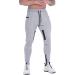 FIRSTGYM Men's Slim Fit Jogger Sweatpants with Thigh Mesh & Zipper Pockets - Light Grey Large - Buy Online on GoSupps.com