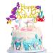 1PCS Mermaid Cake Topper Birthday Cake Decorations for Mermaid Theme Party Baby Shower 1st Birthday Mermaid Party Supplies and Party Favors