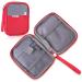 Tikplus travel pharmacy bag portable medication bag small mini first aid bag empty waterproof travel pharmacy pocket emergency bag for home camping (red)