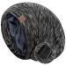 Hat Hut Silk Satin Sleep Cap Bonnet Hair Cover for Sleeping Silk Lined Beanie Hat for Natural Curly Hair Adjustable Night Cap HEATHER BLACK