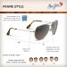 Maui Jim Mavericks Polarized Aviator Sunglasses Gold/Hcl Bronze - 61mm - Buy Online on GoSupps.com
