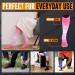 Doc Miller Premium Waden Compression Cuff - 20-30 mmHg Calf Support for Sports & Recovery | Stylish Open Toe Design in Pink & White (XXL) - Buy Online on GoSupps.com