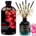 Apple Essential Oil 4 Fl Oz and Peony Flowers Reed Diffuser 6.7 fl oz Perfect for Christmas Christmas Eve Halloween Thanksgiving New Year's Day Valentine's Day and Easter Gifts