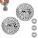 2 pieces magnetic massage ball hedgehog ball and 3 pieces massage rings magnetic acupressure balls acupuncture massage balls yoga ball for stress relief massage (silver)