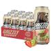 GRIZZLY Energy Drink Strawberry Kiwi Taurine B Vitamins & 160mg Caffeine - Energy Focus & Hydration Boost - 10 Calories Zero Sugar - No Artificial Taste Colours or Flavours - 16 fl oz (12 Pack Cans)