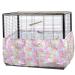 Large Adjustable Bird Cage Skirt Seed Catcher Birdcage Cover Seed Feather Catcher Bird Cage Guard with Adjustable Elastic Drawstring for Round Square Cage Fabric Design