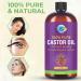 20oz 100% Pure Castor Oil - Cold-Pressed & Unrefined - Hexane-Free BPA-Free - Premium USP Grade for Healthy Skin & Hair - International Shipping Available - Buy Online on GoSupps.com
