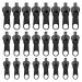 24 pieces of zipper Sleber replacement metal universal zipper repair set removable zipper Zipper Pull fixed zip puller for coat suitcase backpacks (black)