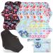 Rovtop 12 Pcs Reusable Sanitary Pads Washable Cloth Menstrual Pads/Menstrual Towel 4 Size Replace with 1 Mini Portable Bag 13 Piece Set