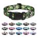 Mercano dog collar adjustable soft nylon comfort & robust patterned dog collar for small medium -sized dog puppies cats (L dog camo green) l dog camo green
