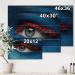 DesignQ Female Eye Wall Art | Blue Painted Face & Red Balls | Contemporary Wood Decor | Large Natural Pine Panels - Buy Online on GoSupps.com