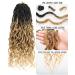 Goddess Faux Locs Crochet Hair 24 Inches 6 Packs Ombre Blonde for Black Women | Soft Pre-looped Wavy Dreadlocks with Curly Ends | Pack of 6 OT1B/27 - Buy Online on GoSupps.com