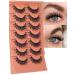 Goddenus H-flat Wispy Fluffy 15mm Natural Mink False Eyelashes - 7 Pairs, CC Curl, Reusable Short Strip Doll Lashes - Wet Look Extensions - Buy Online on GoSupps.com