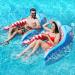 Pool Floats Adult Size Pool Lounger with Cup Holder Inflatable Pool Floats for Swimming Pool (2 Pack)