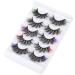 ALPHONSE 5D Fluffy Faux Mink Colored Lashes - 5 Pairs Pack for Cosplay Costumes - Color-Mixed - Buy Online on GoSupps.com