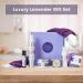 Victoria's Lavender Luxury Gift Basket for Women with Neck Wrap, Body Mist, Hand & Body Lotion, Lip Balm, Soy Candle, Mud Spa Bar, Lavender Sachet - Skin Care & Beauty Set - Buy Online on GoSupps.com